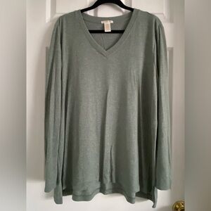 Matty M Sage Long Sleeve Top